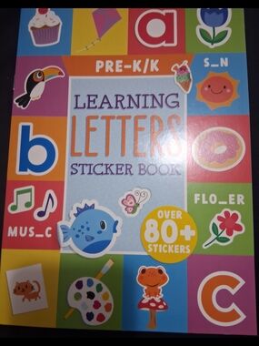 New Pre-K/K Learning Letters Sticker Book